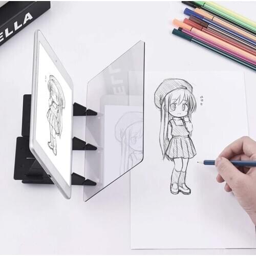 20.2*13.5cm New Sketch Wizard Tracing Drawing Board Optical Draw Projector Painting Reflection Tracing Line Table Art Supplies