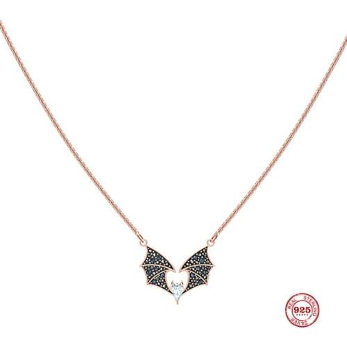 2020 new Fashion Charm 925 Sterling Silver Original 1:1 Copy, Mysterious Demon Wings Necklace Female Luxury Jewelry Gifts