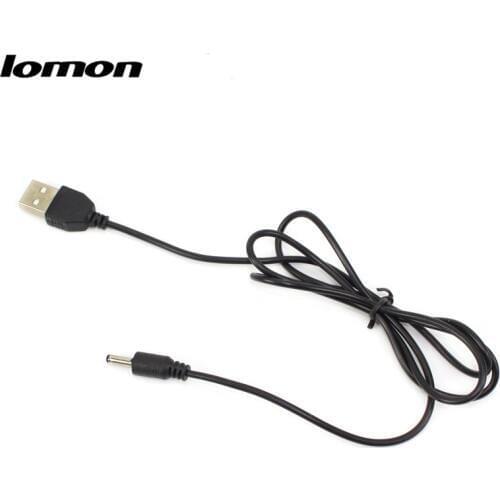 4 Pieces/ Lot Mobile Phone USB Cable DC 3.5 mm USB Data Line for Headlamp Headlight Torch Flashlight Flash Light