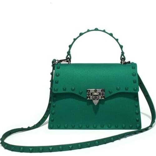 BENVICHED Brand Fashion Designer Women Messenger Bags Luxury Handbags Women Bag Jelly Bags PU Rivet Shoulder Bag Lady purse 116