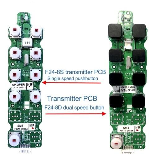 Telecontrol F24-8D F24-8S 8 single dual keys wireless remote control transmitter emitter circuit board PCB for replace repair