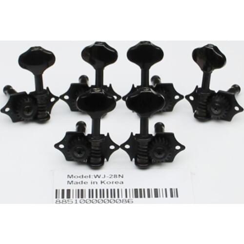 NEW WILKINSON WJ-28N Vintage Open Gear Butterbean Guitar Tuners 19:1 Ratio Black