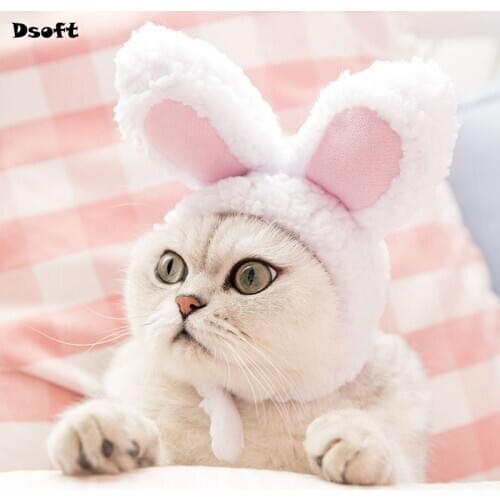 Pet Headwear Cute Cat Christmas Rabbit Ears Accessories Pet Cat Role Playing Hat Fashion Birthday Party Headwear