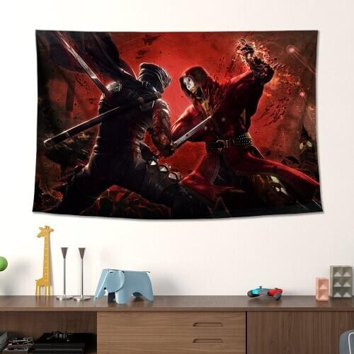 Ninja Canvas Poster tapestry living room bedroom bedside background cloth wall cloth hanging cloth decorative painting
