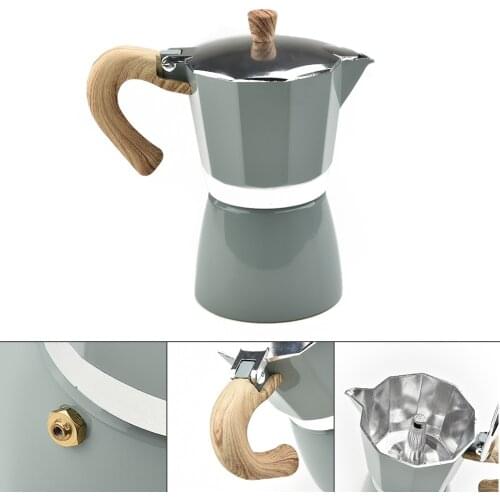 150/300ML Stovetop Coffee Maker Italian Moka Aluminum Mocha Espresso Percolator Pot Filter Tea Pot Cafetiere Pitcher KitchenTooL