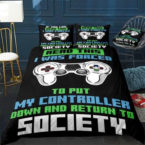Controller Down Society Duvet Cover Twin/Queen/King Size Luxury Comforter Bedding Set With Pillowcase Home Bed Decora