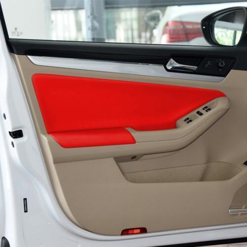 Microfiber Leather Door Armrest Cover For VW Jetta MK6 2015 2016 Interior Car Door Panel Cover Sticker Trim For Jetta 2017 2018