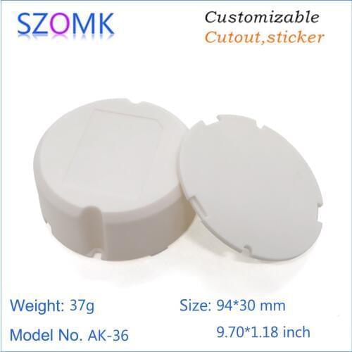 1 piece, 94*30mm szomk round LED driver power supply plastic housing enclosure for electronics junction box