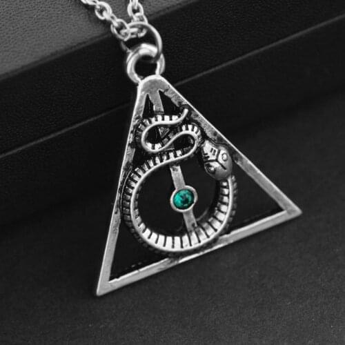 Triangle Snake Pendant&Necklace Vintage Jewelry for Fans Men Women Pendant Necklaces