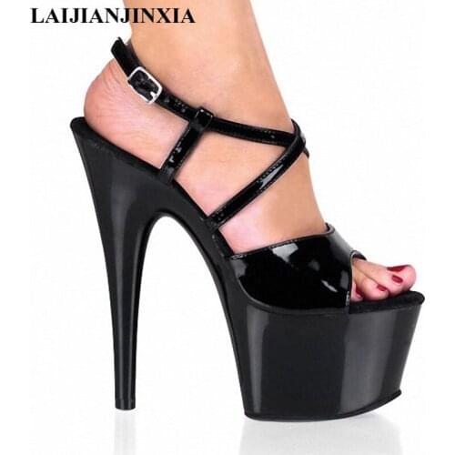 LAIJIANJINXIA Classics Buckle Strap 17CM Sexy High Heel Platforms Pole Dance / Performance/Star/Model Sandals Party Shoes G-064