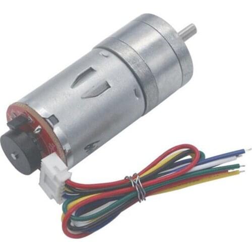 DC 6V 12V 24V Encoder Motor Mini Metal Gear Motor High Torque Electric Gear Reducer Reduction Motor 12-1360 RPM Geared Motor
