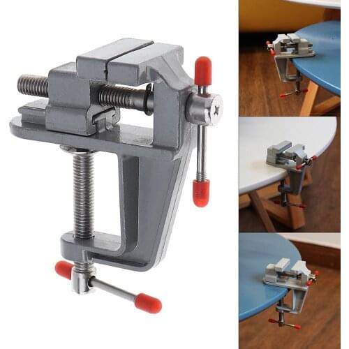 Mini Aluminum Alloy DIY Jaw Bench Clamp Drill Press Vice Micro Clip Power Tool Accessories for Clamping Table Water Pump