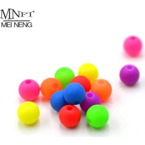 MNFT 100Pcs 4mm 5mm 6mm Hard Plastic Round Floating Fishing Beads Mixed Color Fishing Beads Fly Tying Material Tackles