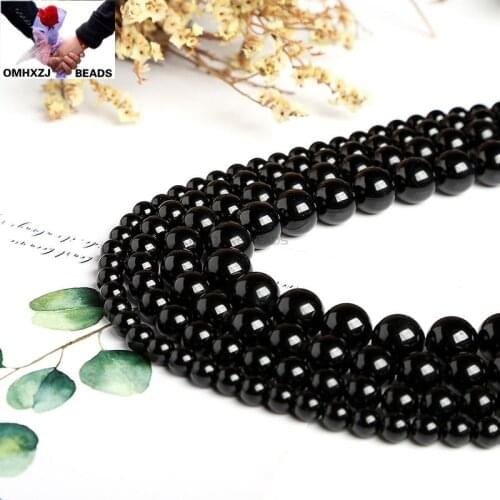 OMH Wholesale JD89 46810 12 14 16mm Jewelry DIY Making Bracelet Necklace Natural AAA Tourmaline Loose Spacer Faceted Round Beads