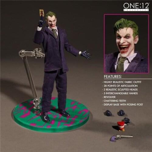 One:12 Joker MEZCO Articulated PVC Doll Toys Decoration 6 inches