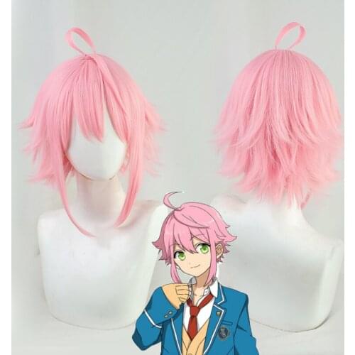 Japanese Game Ensemble Stars Himemiya Tori Cosplay Wig Short Pink Synthetic Hair Anime Cosplay Game Cosplay High Quality Hair