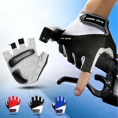 Unisex Cycling Gloves Half Finger Gel Padded Riding Gloves Non-slip Outdoor Sports Gloves for Bicycle Hiking Camping