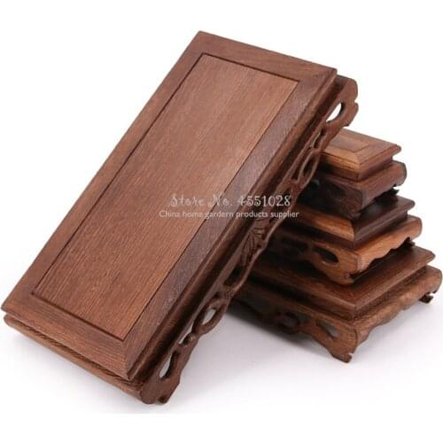 21-32.5cm Diameter Wenge Wood Mahogany Base rectangular base teapot ornaments incense Buddha flowers vase flowerpot rack base