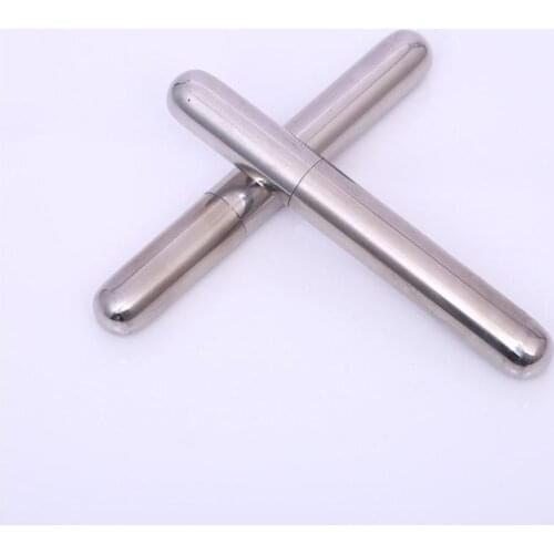 Quevinal DHL 100pcs/lot Free Shipping Wholesales High Quality Stainless Steel Cigar Holder Tube Pipe Travel Carry Case Holder