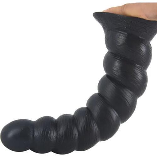 FAAK Long Conch Type Helix Realistic Dildo Conch Surface With Round Head Sex Toys For Women Insert Vagina Deep Anus Erotic Store