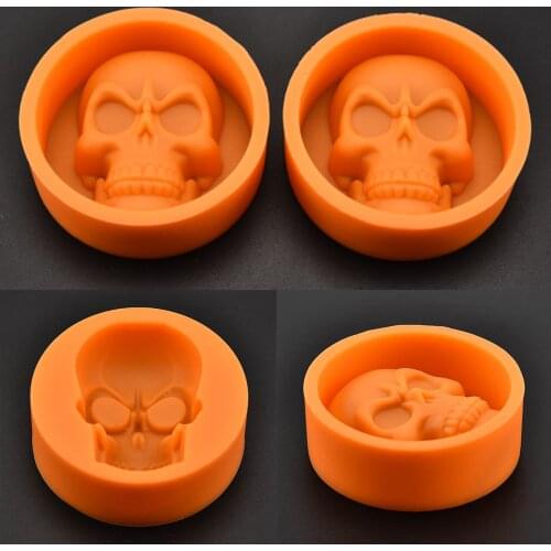 3D Skeleton Head Skull Silicone DIY Chocolate Candy Molds Party Cake Decoration Mold Pastry Baking Decoration Tools