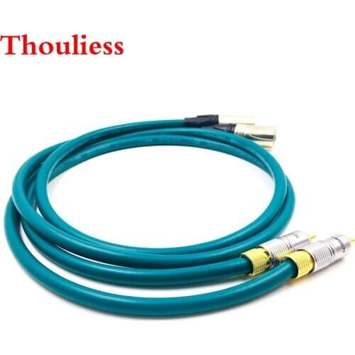 Thouliess Pair Nakamichi RCA Male to 3pin XLR Male Balacned Audio Cable RCA to XLR Interconnect Cable with CARDAS CROSS USACable