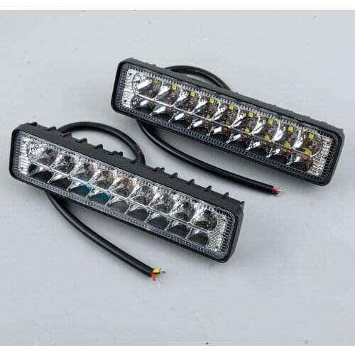 Universal 2 Sets Car 18LEDS Working Running Fog Driving Head Light Lamp Fit For Motorcycle Car Truck Off-road 12V-60V 54W 6500K