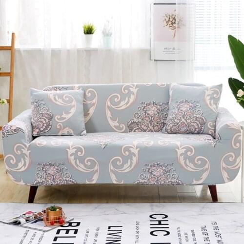 All-Inclusive Elastic European Geometric Pattern Printing Sofa Cover, Living Room Bedroom Armchair Recliner 1 2 3 4 Seat