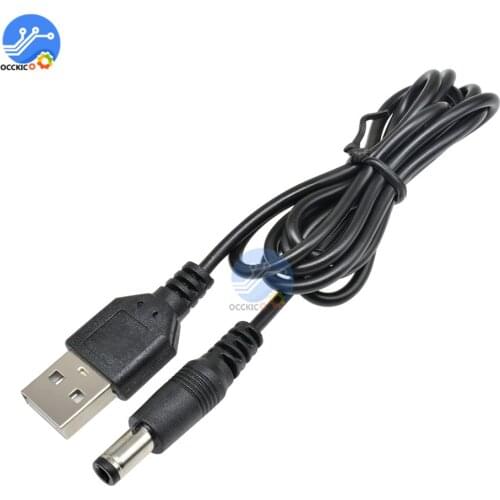 USB 2.0 to DC 5.5mm X2.1mm 5.5X2.1 80CM USB to power line Cable MCU Power supply connector