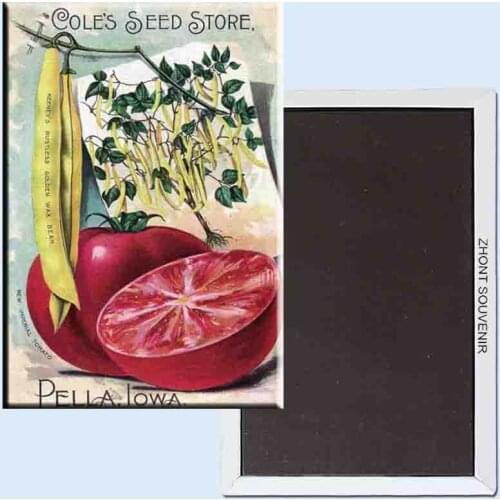 18th Century Coles Seed Store Vintage Seed Ad Poster Design 24005 Retro nostalgia fridge magnets