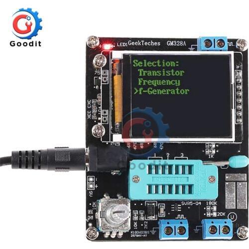 LCD GM328A Transistor Tester Diode Capacitance Voltage Frequency ESR Meter PWM Square Wave Signal Generator SMT Soldering