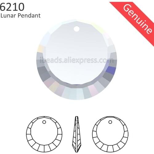 1 piece) 100% Original Crystal from Swarovski 6210 Lunar pendant made in Austria loose beads rhinestone for DIY jewelry making