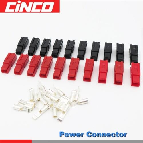 10Pairs/lot 30A 45A 600V Power Connector Plug Red Black SH30 PowerBank & 20pcs Contacts For Solar Caravan Boat