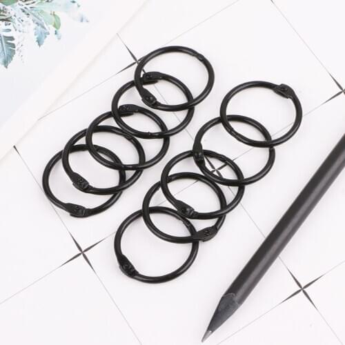 10pcs Metal Loose Leaf Binder Ring Book Hoops DIY Albums School Office Supplies Craft