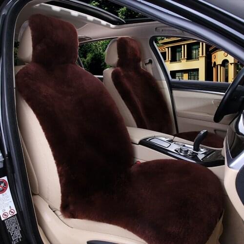 100% Natural fur Australian sheepskin car seat covers universal size protect Seat cushion1PCS for car lada granta kalina priora
