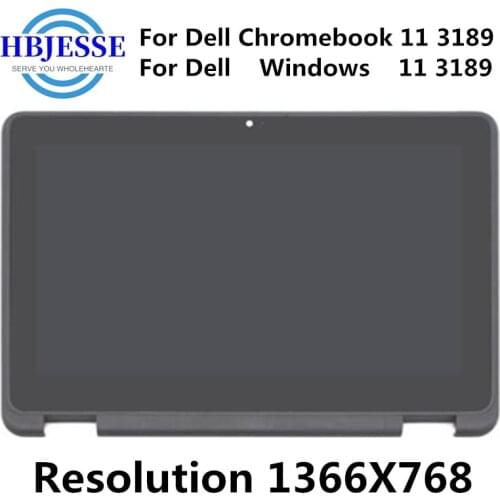 11.6" 1366 x 768 1RHN9 For Dell Latitude 11 3189 HD LED LCD Screen+ Touch Digitizer Glass + Frame Assembly Replacement