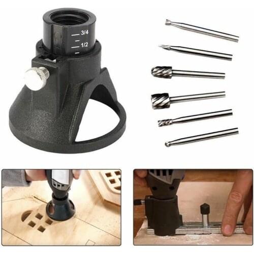 11pcs Dremel Rotary Multi Tool Cutting Guide HSS Router Drill Bits Set Attachment Kit