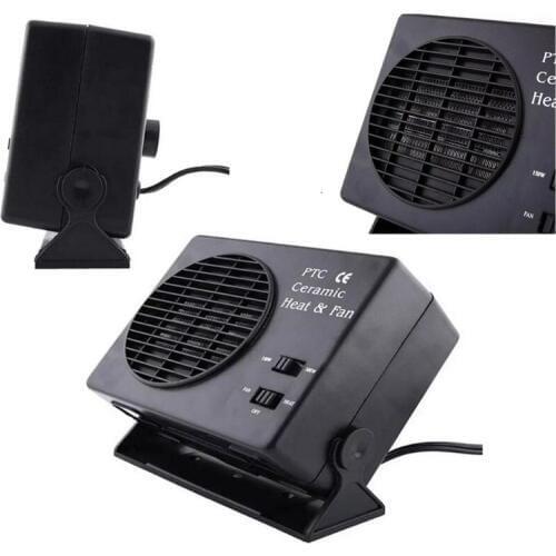 12V Car Portable 2 in 1 Electric Fan and Heater 300W Defroster Demister Quick Heating Speed