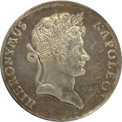 1810 German States WESTPHALIA Thaler Cupronickel Plated Silver Collectibles Copy Coin