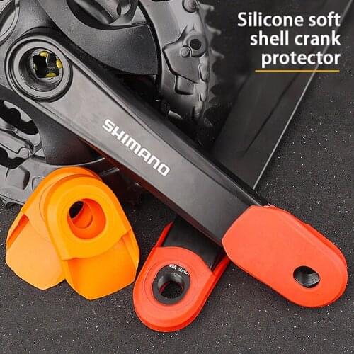 2 Pcs Silicone Bike Road Bike Crank Arm Skin Protectors Sleeve Cover Boot Cap