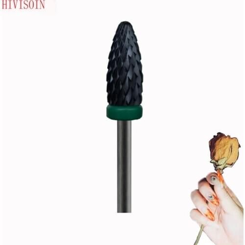 5Pcs Black Ceramic Nail Drill Bit - Flam Bit - C(1041.060)