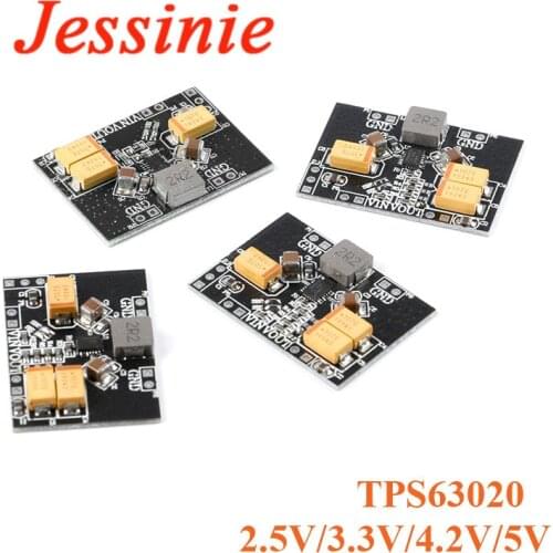 TPS63020 Power Supply Module Low Ripple Automatic Step Up Step Down Buck-boost Board Module 2.5V 3.3V 4.2V 5V Lithium Battery