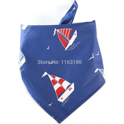 60 pcs/lot Dog Bandanas Pet Scarf Pet Bandana For Cotton Cute Blue Stripes Washable Bow Tie Cat Dog Scarf Dog Accessories