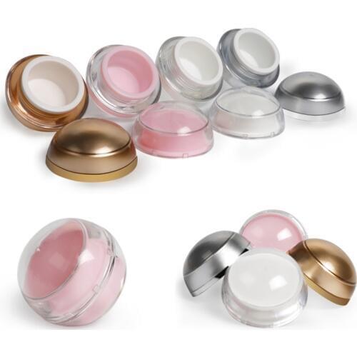 New 5G AS Plastic Round Jars Pot Gold Silver Makeup Eyes Lips Cream Face Care Lotion Essence Empty Cosmetic Containers 12pcs/lot