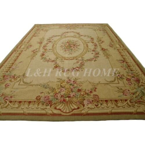 Free shipping 10'x14' Savonnerie carpet hand knotted woo European renaissance Carpet for home decoration