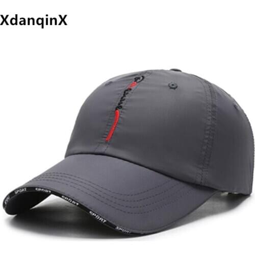 XdanqinX Summer mens breathable baseball cap casual sports caps for men women snapback cap adjustable size couple hat casquette