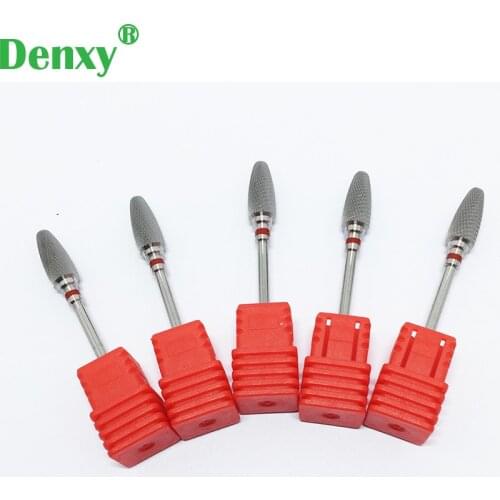 Denxy 5pcs Tungsten Carbide Burs High quality dental burs Tungsten Carbide Cutter HP for dentist