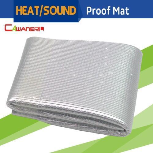 Cawanerl 100CM X 100CM Vehicle Car Thermal Heat Shield Sound Insulation Proof Mat Deadener Noise Control Deadening Self-Adhesive