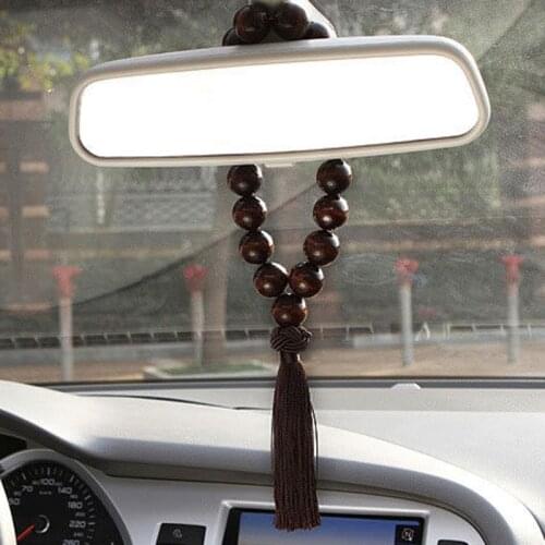Wood Buddha beads car rearview mirror pendant ornament FOR Cadillac XTS SRX ATS CTS/Renault Koleos Fluenec Latitude Jaguar XF XJ