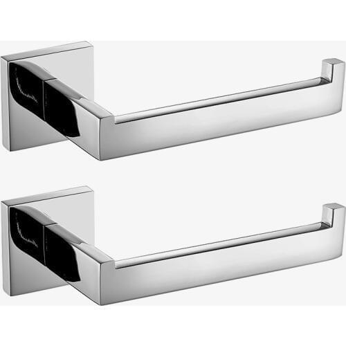 2 pcs/lot SUS 304 Stainless Steel Toilet Paper Holder Bathroom Toilet Roll Holder For Paper Towel Square Bathroom Accessories